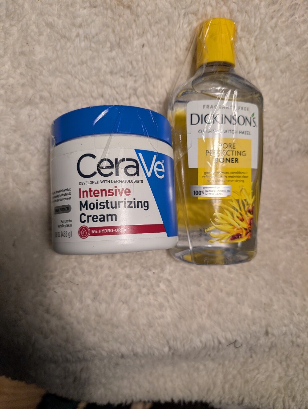 Cerave Intensive Moisturizing Cream And Dickinson's Toner